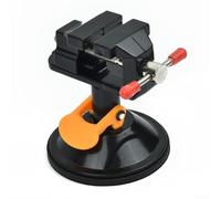 Tornillo de banco ajustable para amoladora giratoria de 360°, abrazadera de banco de aleación de aluminio con rango de sujeción de 0 a 30 mm y base de succión, tamaño compacto 90 x 76 x 74 mm