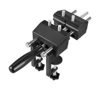 Tornillo de banco ajustable para carpintería, longitud de sujeción de 120 mm, aleación de aluminio, abrazadera de banco resistente con ranura en V antideslizante para proyectos de banco de trabajo