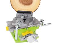 Tornillo de banco con deslizamiento cruzado - Mesa para fresadora de precisión de 24,5 x 25 x 16 cm, perforadora con deslizamiento cruzado de mesa giratoria de 90 °, accesorio de abrazadera de banco c