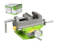 Tornillo de banco con prensa de taladro - Tornillo de banco de alta resistencia de 24,5 x 25 x 16 cm, mini mesa transversal multifuncional, abrazadera para mesa de fresado deslizante compuesta | Fresa