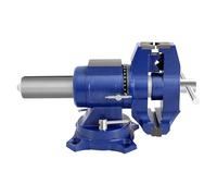 Tornillo de banco de 125 mm, ancho de mordaza giratorio 360°, tornillo paralelo profesional con agujeros de fijación, para banco de trabajo, mesa, fresadora, tornillo paralelo