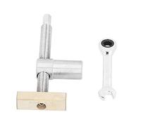 Tornillo de banco de acero inoxidable, tornillo de banco con mordazas ajustables, abrazadera de sujeción para vía en T para mesa de carpintería con orificio de 20 mm, diseño