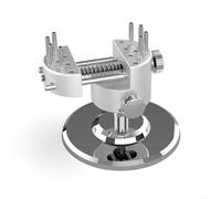 Tornillo de banco de aleación de aluminio plateado con capacidad de rotación completa de 360 grados y perilla de afinación fina para un manejo seguro de componentes frágiles en la fabricación de joyas