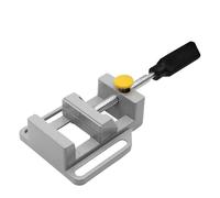 Tornillo de banco de aluminio con abrazadera plana, alicates de punta plana, herramientas de fijación for taladro de banco de mesa, 1 unidad