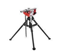 Tornillo de banco de cadena de tubo de trípode de acero | Capacidad de 1/8-5 pulgadas | Patas plegables y triple soporte portátil | para fijar, apoyar y doblar tubos de metal