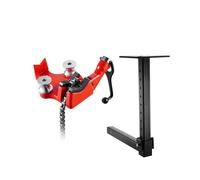 VEVOR Tornillo de Banco para Cadena de Alta Resistencia para Tuberías, Capacidad para Tuberías de 0,32 a 20,32 cm, Cadena Resistente de 660 mm y Base de Hierro Fundido, con Montaje de Enganche