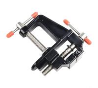 Tornillo de banco de mandíbula de aluminio para mesa pequeño con mango de profundidad de acero de 23 mm, mini apertura de 35 mm, abrazadera duradera portátil y tornillo para carpintería