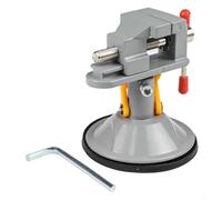 Tornillo de banco de mesa con mandíbula giratoria de 360 grados, abrazadera ajustable para banco de trabajo, base de ventosa para prensa de taladro y accesorio de amoladora, tornillo de banco de metal