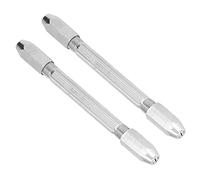 Tornillo de banco de taladro manual hexagonal, doble extremo, herramienta manual desmontable, óxido, para fabricación y reparación de relojes, paquete de 2, 0,5 a 3,2 mm