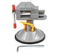 Tornillo de banco de trabajo, abrazadera ajustable giratoria de 360 grados con base de ventosa para sujetar amoladora de taladro y herramientas pequeñas