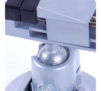 Tornillo de banco de vacío para superficies lisas, ancho de mandíbula de 3.15 pulgadas, rotación de 360° e inclinación de 90°, tornillo de banco portátil con cubierta de mandíbula de goma, aleación de