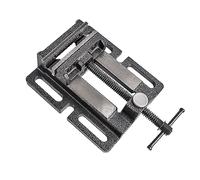 Tornillo de banco fresado industrial con 4 pernos montaje, tornillo prensa taladro liberación rápida, abrazadera hierro fundido(5")