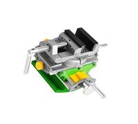 Tornillo De Banco Fresado Y Taladro Ajustable Presenta Apertura Mandíbula 75 Mm Y Un Mecanismo Base Rotacional Suave Para Tareas Perforación Precisas.