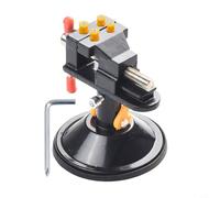 Tornillo de banco giratorio pequeño para trabajos giratorios de 360°, rango de sujeción de 30 mm con base de ventosa para superficies lisas - Tornillo de banco de aleación de aluminio