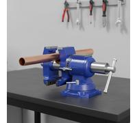 Tornillo de banco giratorio portátil tubular, vicios de hierro fundido dúctil, doble posibilidad de fijación, para carpintería, artesanía y modelismo, 35 x 20 x 10 cm