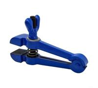 Tornillo de banco manual para maquetas y taller, mandíbulas antideslizantes | Alicates de sujeción compactos con mandíbula antideslizante y resorte de retorno, herramienta azul para modelismo y
