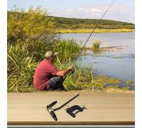 Tornillo de banco para atar moscas con abrazadera C segura y función de tornillo de banco giratorio, herramienta de pesca con mosca de metal para atar ganchos pequeños en mesas (1 herramienta A)