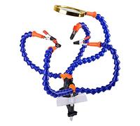 Tornillo de banco para mesa, abrazadera, estación de soldadura con 5 brazos flexibles, soporte de pistola para soldar PCB, herramienta de reparación de soldadura de tercera mano