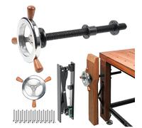 Tornillo de banco para patas, abrazaderas de inercia para mesa de trabajo con volante y soporte en X paralelo, tornillos de acero inoxidable, juego de abrazaderas de alta resistencia(Silver)