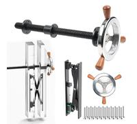 Tornillo de banco para patas de banco, abrazadera de inercia para mesa de carpintería con soporte en X paralelo y volante, juego de herramientas de sujeción segura para mesas(Silver)