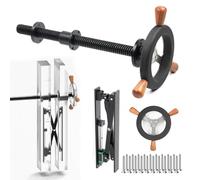 Tornillo de banco para patas de banco, abrazadera de inercia para mesa de carpintería con soporte en X paralelo y volante, juego de herramientas de sujeción segura para mesas(Black)