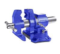 Tornillo de banco para taladradoras industriales, Tornillo de banco hierro dúctil 4"/5" con pernos, grado industrial, alta resistencia, yunque y base giratoria 360° bloqueo(4in)