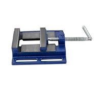 Tornillo de banco para taladro, 100 mm, ancho de mandíbula, azul, acero 45#, abrazadera de mecanizado de precisión, hierro fundido, mango antideslizante, pequeño, 4,4 lbs para madera y metal