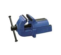 Tornillo de banco paralelo LEINEN JUNIOR, fundición gris completa, azul, anchura de mordaza 125 mm.