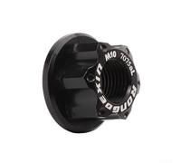 Tornillo de bloqueo de brida de tuerca de cubo de rueda trasera M10 x 1.0 de aleación de aluminio para eje de bicicleta, ligero 5 g, negro/rojo/azul/dorado/verde/morado, paquete de 1 (negro)