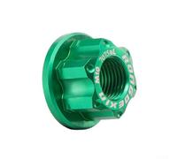 Tornillo de bloqueo de brida de tuerca de cubo de rueda trasera M10x1.0 de aleación de aluminio para eje de bicicleta, ligero 5 g, negro/rojo/azul/dorado/verde/morado, paquete de 1 (verde)