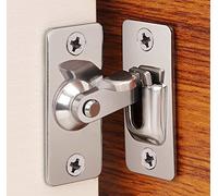 Tornillo de bloqueo de puerta de seguridad de acero inoxidable en ángulo recto de 90 grados, utilizado para valla de madera, puerta y ventana, cerradura de puerta corredera de seguridad (silver)