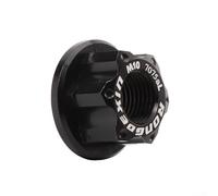 Tornillo de bloqueo de rueda trasera M10 Brida de tuerca de cubo para bicicleta, perno de aleación de aluminio diseñado para un cierre seguro del eje (negro)