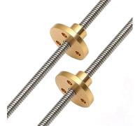 Tornillo De Bolas Trapezoidal De 600 Mm, Acero Inoxidable 304, Paso De 4 Mm, Avance De 1 Mm, Tuerca De Cobre, For Impresora 3D.(Lead 1mm)