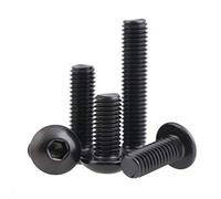 Tornillo de botón, 5 piezas de, cabeza de botón hexagonal, tornillos de cabeza de zócalo, tornillos de autolomo, M3 x 30 mm