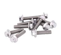 Tornillo de Brida SS304, 10 Uds., Tornillos de Brida Hexagonal de Acero Inoxidable M6, Tornillo de Tapa, Tornillos de Cabeza de Arandela, Sujetador (M6 * 25)