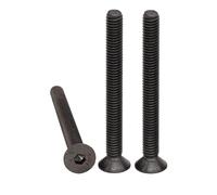 Tornillo de cabeza avellanada hexagonal interior DIN7991 de acero al carbono negro de grado 10.9, M1.6, M2, M2.5, M3, diámetro exterior de 3 mm, 4 mm a 50 mm(28mm,15Pcs M2.5)