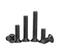 Tornillo de cabeza avellanada plana con cruz de acero negra pequeña M1 M1.2 M1.4 M1.6 M2 M2.5(M1.6x3mm(800PCS))