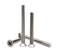 Tornillo de cabeza avellanada plana cruzada M2 M2.5 M3 M3.5 M4 M5 M6 M8 alargado más largo 3-100mm 304 acero inoxidable GB819(3mm,M2.5 50pcs)