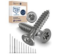 Tornillo de cabeza avellanada TORX de acero inoxidable fabricado en V2A 4-mm de espesor 60-mm de longitud del tornillo 50 piezas Rosca parcial de 36-mm Tornillo para madera 4x60