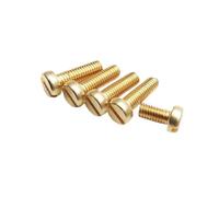 Tornillo de cabeza cilíndrica ranurada de latón DIN84, perno M3 M4 M5 M6 M8(M6x8 (10pcs))