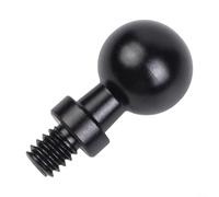Tornillo de cabeza de bola de rosca 14-20 para accesorios de cámara - Núcleo de acero inoxidable mecanizado CNC, cuerpo de aleación de aluminio, adaptador de bola de 20 mm, negro, paquete de 2 (E)
