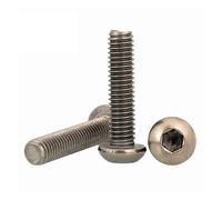Tornillo de cabeza de botón hexagonal de titanio puro M3 GR2 M3 * 3/4/5/6/7/8/9/10/12/14/15/16/18/20/22/24/25/26/28/30/32/35/40/45/50(100PCS,M3x5)