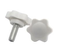 Tornillo de cabeza estrellada Tornillos moleteados con mango de estrella, M6, M8, M10, rosca de 38mm, cabeza de 12-50mm, color blanco, paquete de 5(M8*35mm)