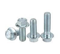 Tornillo De Cabeza Hexagonal 5-100 Uds M5 M6 M8 M10 M12 GB5787 pernos de brida hexagonales externos tornillos chapados en Zinc(90mm,M10-Half thread-5pcs)