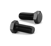 Tornillo de cabeza hexagonal de 1/4-20 x 1-1/4 pulgadas, 20 piezas de acero inoxidable 18-8 (304), totalmente roscado, óxido negro SG TZH