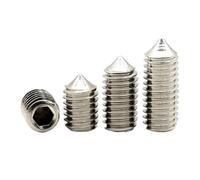 Tornillo de cabeza hexagonal de acero inoxidable 316 A4-80, con extremo cónico, sin cabeza, con punta cónica, 2/50 unidades, M3, M4, M5, M6, M8, M10(10pcs M4x16)