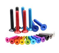 tornillo de cabeza hexagonal interno, Tornillos de aluminio 7075 con cabeza plana avellanada hexagonal M3 M4 Multicolor Varios tamaños(Sky Blue,M3 x 0.5 x 16mm)