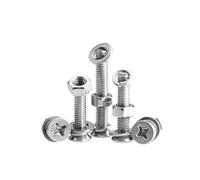 tornillo de cabeza hexagonal interno, Tornillos de cabeza avellanada Phillips acero inoxidable 304, tuercas hexagonales, arandelas planas resorte M2-M3(M3 x 18mm)