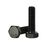 Tornillo de cabeza hexagonal M8-1,25 x 20 mm, totalmente roscado, casquillo Allen, acero de aleación de calidad 12.9, acabado óxido negro, cantidad 20