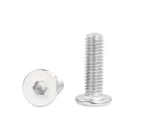 Tornillo de cabeza hexagonal ultrafino de acero inoxidable M2,5 M3 M4 M5 M6 M8 CM Perno plano tipo oblea(3mm,M2.5 50pcs)